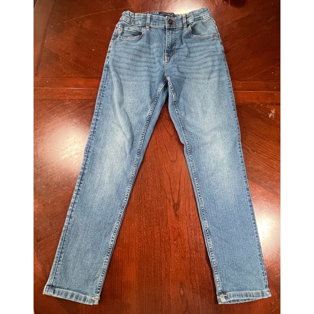 Tommy Hilfiger Boys Stretch Jeans Size 14 Medium Wash 26x27.5 TRFFC01F489 EUC